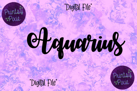 Aquarius Zodiac Sign Graphics for Crafts