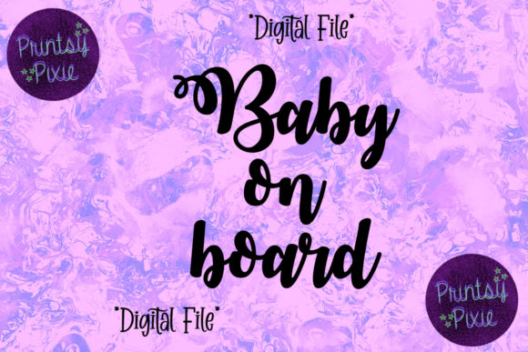 Baby on Board Graphics for Crafts