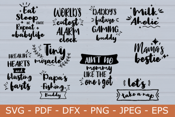 Baby Sayings SVG: Graphics for Crafts