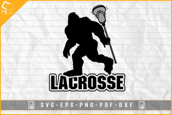 Funny Bigfoot Lacrosse Graphics for Crafts
