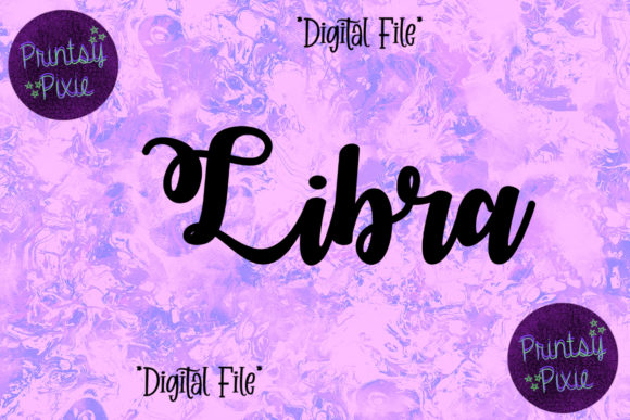 Libra Zodiac Signs: Graphics for Crafts