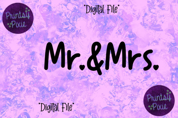 Mr and Mrs Couple: Premium Graphics for Crafts