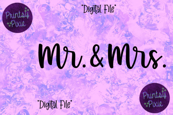 Mr Mrs Couple Graphics for Crafts