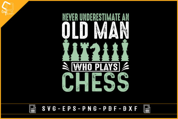 Old Man Chess SVG: Graphics for Crafts