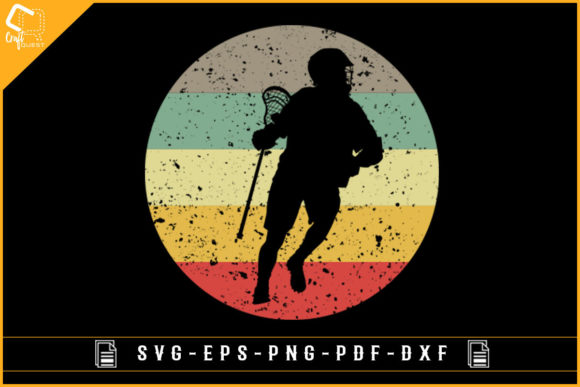 Retro Lacrosse Graphics for Crafts