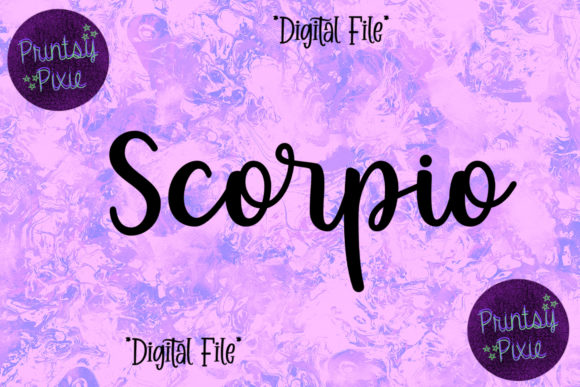 Scorpio Zodiac Graphics for Crafts & Blogs