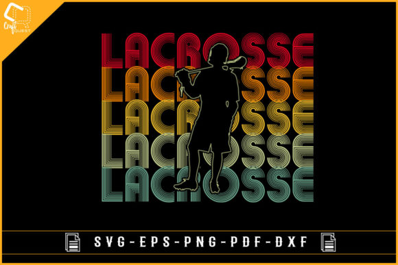 Vintage Retro Lacrosse Sublimation Graphics & Crafts