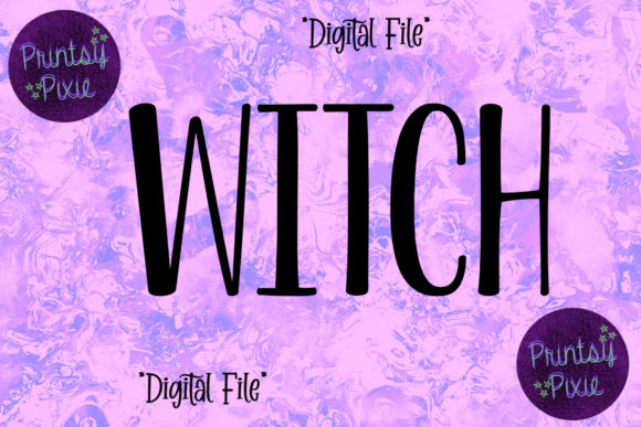 Witch Graphics for Modern Crafts