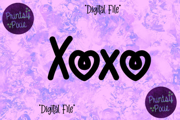 XOXO Valentines Day Graphics for Crafts